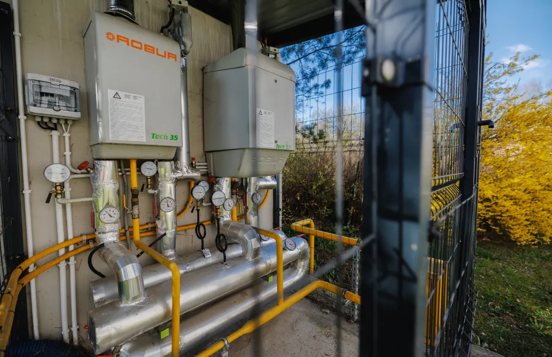 Zewnętrzna kotłownia gazowa w Sośnicowicach, realizacja firmy Glimar Gliwice